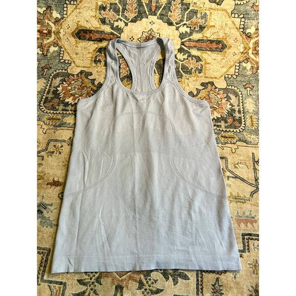 Lululemon Swiftly Tech Racerback Tank Top Light Blue Gray Women's Size 6 - Picture 1 of 7